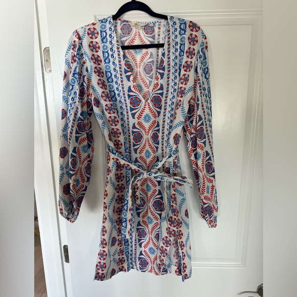 Boden - V-Neck Tie Waist Mini Kaftan
Meadow Spring, Opulent Stripe - Picture 5 of 6